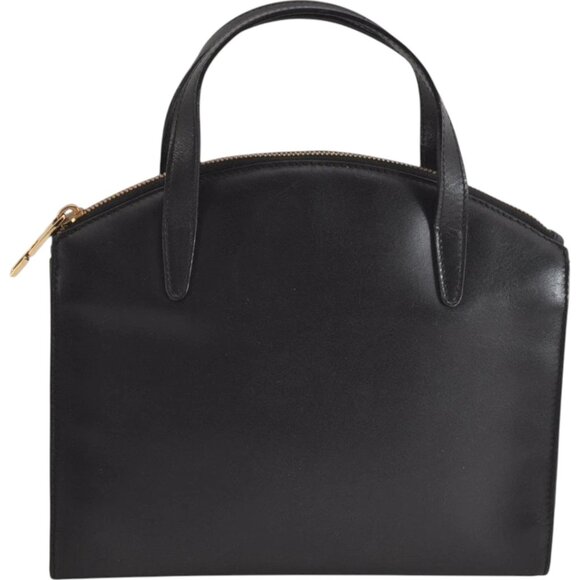 (L1) Authentic Gucci Hand Bag Black Leather Luxury Vintage Designer Handbag - Picture 1 of 11